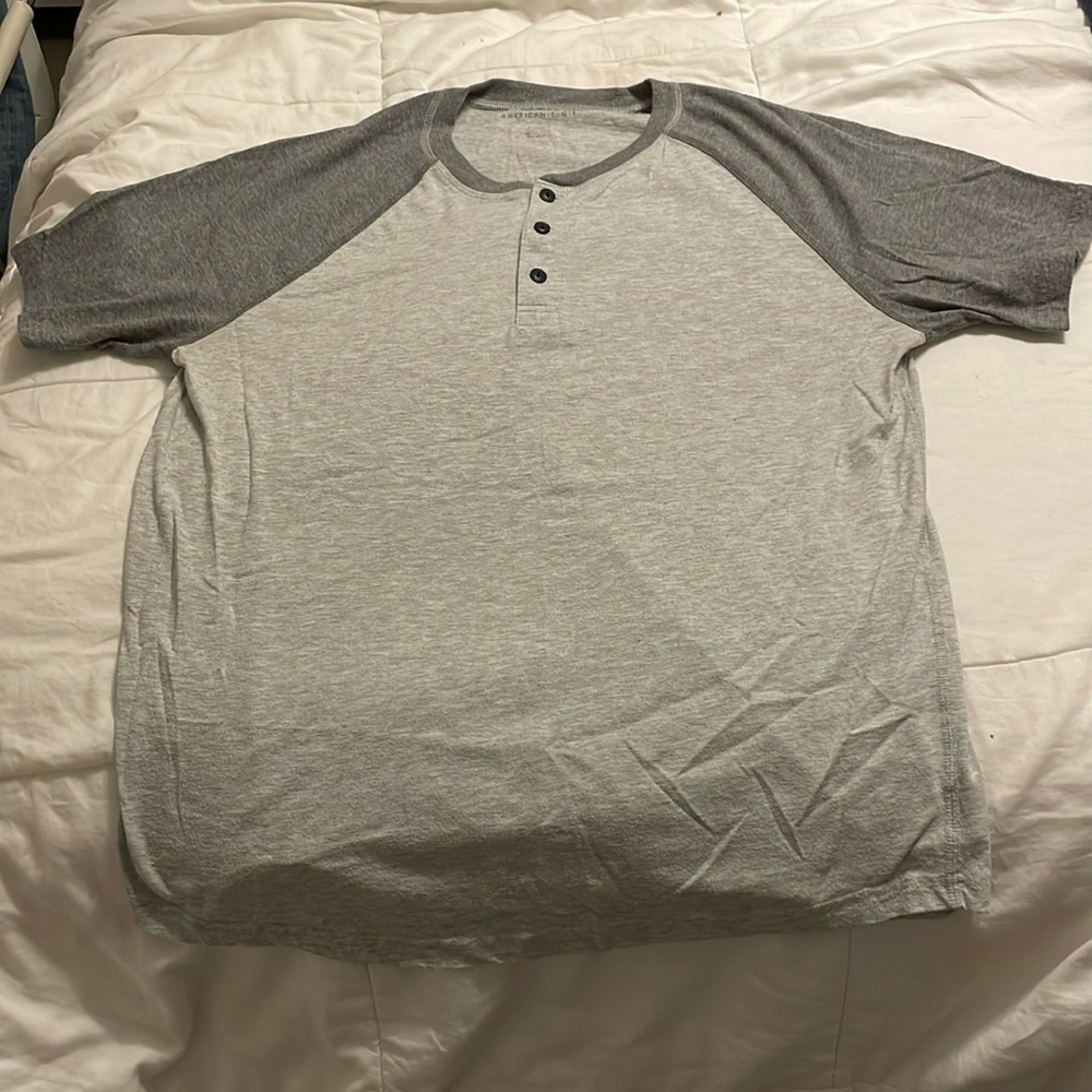 American Eagle Gray and Dark gray T-shirt